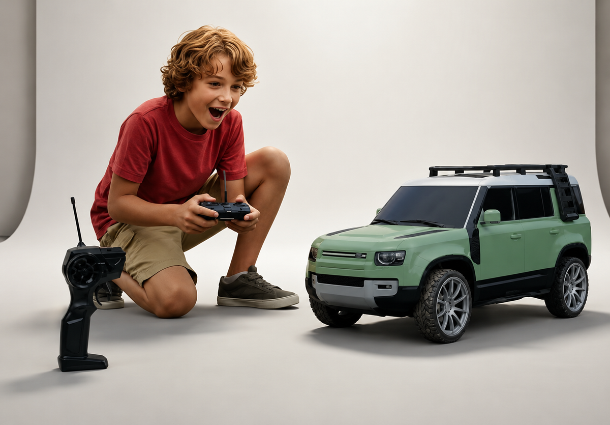 RC Spray Mist SUV Defender Car with Remote Control, +3 Years